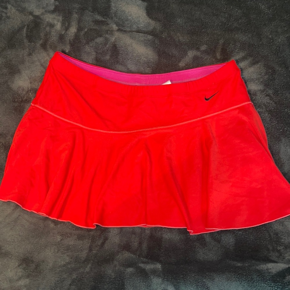Nike red mini skirt